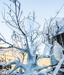 Selly Raby Kane’s truth trees adorned the Artscape piazza in 2017