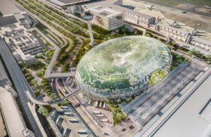 Aerial view of Jewel Changi Airport