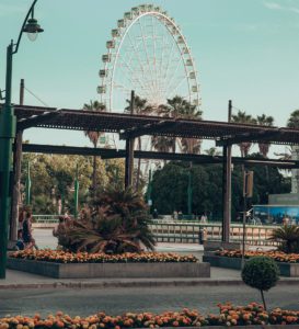 Mirador Princess. Observation ferris wheel located in Málaga’s busy port