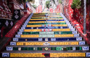 Escadaria Selarón, also known as the ‘Selaron Steps’, a set of world-famous steps