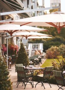 Set on a private terrace within the Mandarin Oriental’s storied facade