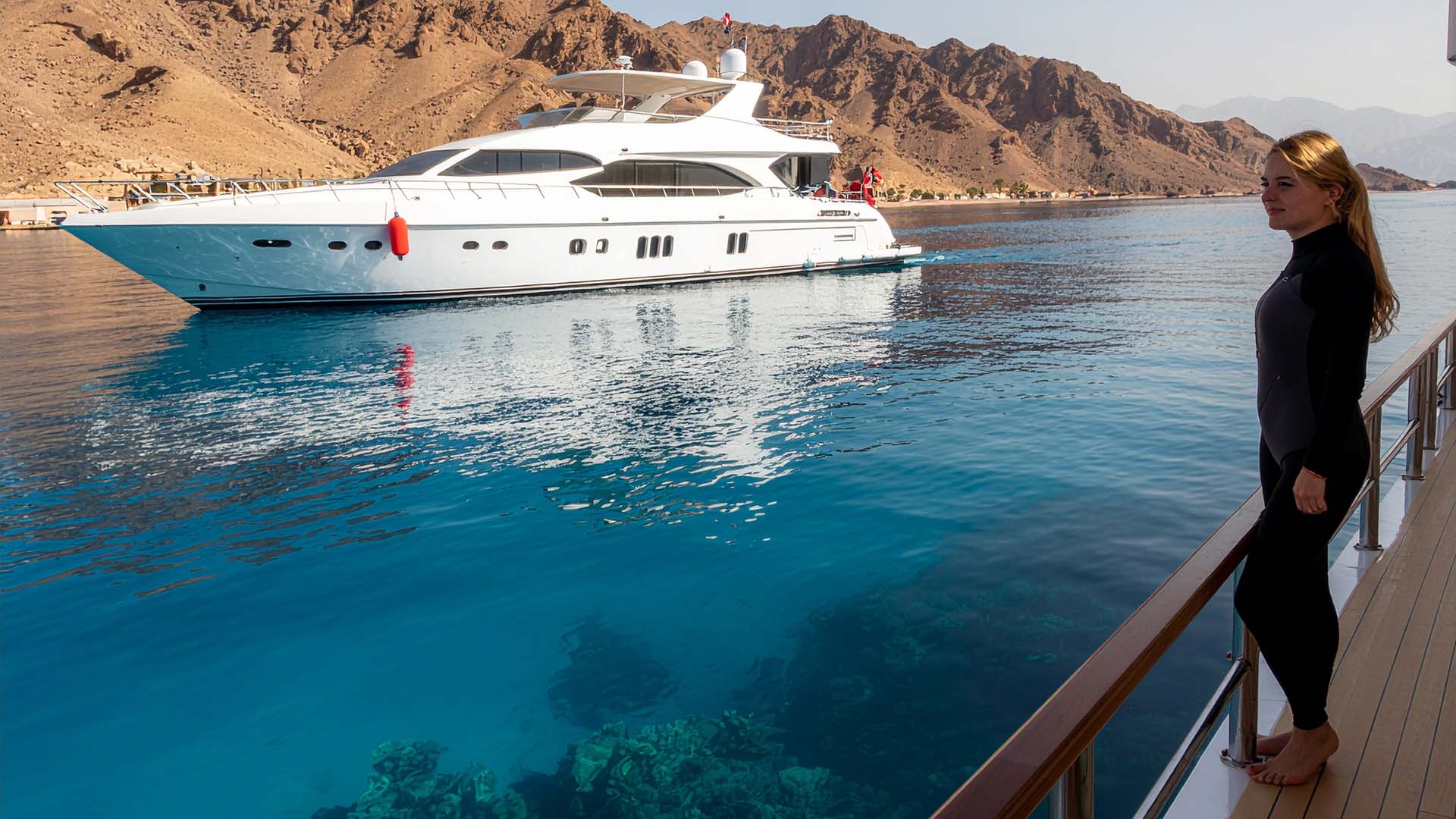 Egypt’s Red Sea coast with turquoise water, image by World Travel Magazine