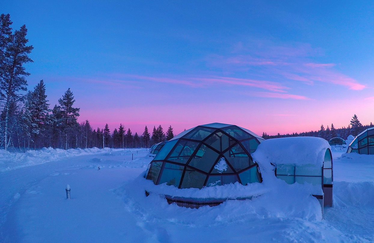 Glass igloo at Kakslauttanen Arctic Resort Finland, image by Flystock, shutterstock