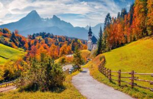 Forest paths in Bavaria with Maria Gern church, Image by Andrew Mayovskyy, Shutterstock